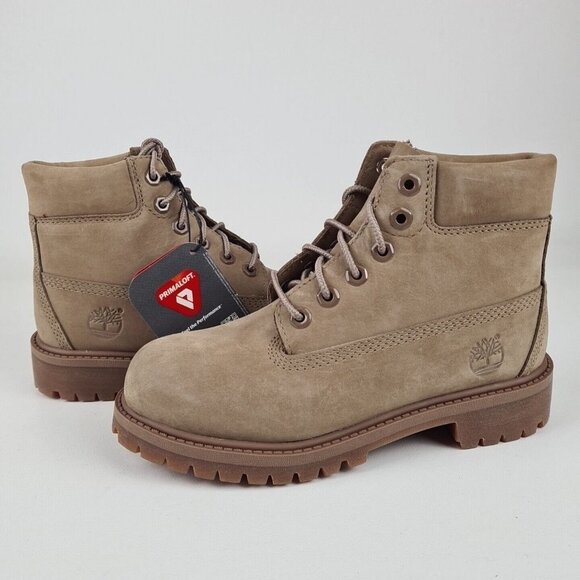 Timberland 6 IN Premium Waterproof Kids Boots Yellow Leather - Picture 6 of 12